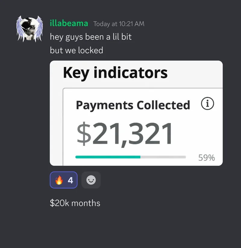 illabeama: $20k months
